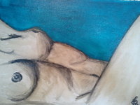 huile et acrylique40*30cm ( non dispo &agrave; la vente )
