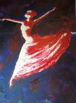 Danseuse,Acrylique technique mixte 50*60cm( Dispo &agrave; la vente)