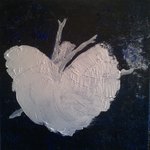L'Envol de l'Ange, Huile et acrylique 40*40cm( Dispo &agrave; la vente)