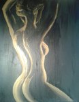 F&eacute;minit&eacute; lumineuse, Acrylique 80*60 cm (Non disponible)